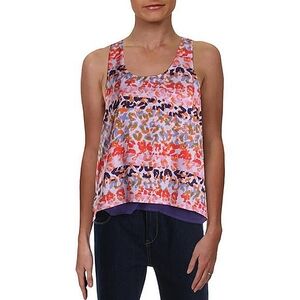 Q&A Animal Print Racer Back Multicolor Sleeveless Blouse Wmns Sz Med NWT